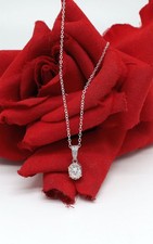 Sterling Silber Neu ohne Etikett Moissanit Halskette 1,97 g 16 Zoll KATZENRETTUNG