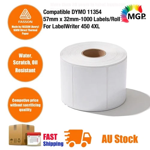 Compatible DYMO 11354 Labels 57mm x 32mm LabelWrite450 4XL-50 Rolls AU Stock