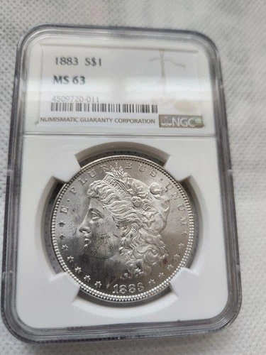 1883  S$1 Morgan Silver Dollar MS 63 NGC