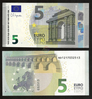 #ad EUROPEAN UNION 5 Euro 2013 Prefix N AUSTRIA P 27n Sign Lagarde UNC $9.99