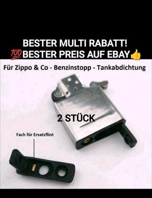 2 x Kautschuk Tank Basis Ab/-Dichtung,Verdunst/Benzin-Schutz/Stop,Für Zippo &Co.