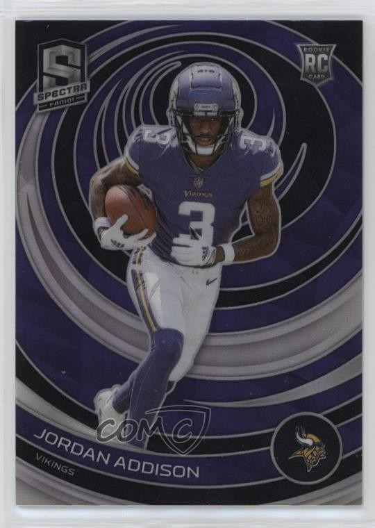 2023 Panini Spectra Rookies Silver Prizm Jordan Addison #129 Rookie RC