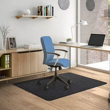 55"x35" Office Chair Mat for Hardwood Floors Non Slip Floor Protector Dark Gray