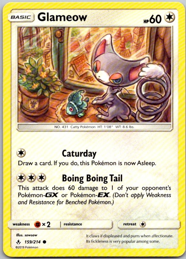 Glameow Common SM - Unbroken Bonds 159/214 NM