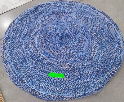 BLUE  BEIGE 5'-0'' x 5'-0'' Broken Thread  Rug Reduced Price 1172778520 NFB116M-5R