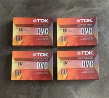 TDK DVC 60 Mini DV Digital Video Cassette Tapes Superior Grade Lot of 4-Sealed