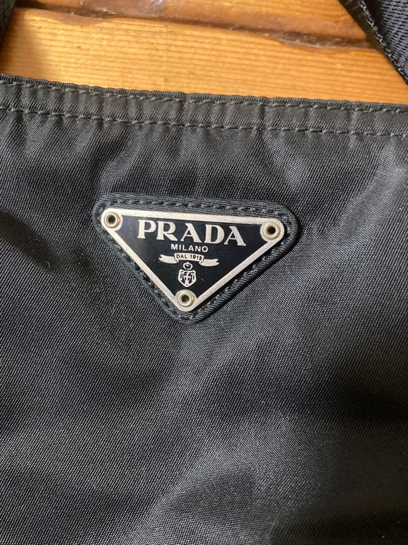 Prada Nylon Tote Bag Authentic Small White Leather Trim Women’s Fashion thumbnail 4