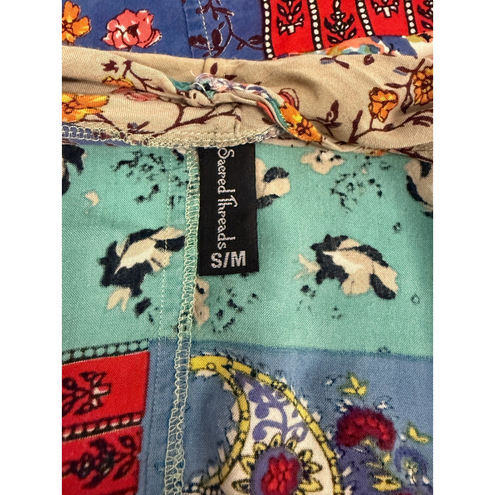 Sacred Threads Patchwork Dusters/m Open Front Lig… - image 7