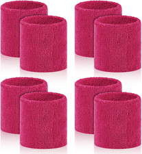 8 Pcs Sports Wrist Sweat Bands for Men  Women  Absorbent Wrist Sweatbands Tenni