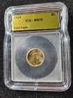 🌟 2024 $5 1/10 oz American Gold Eagle Liberty Coin ICG MS70 GEM BU
