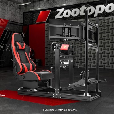 Zootopo F1 4080 Aluminum Racing Simulator Cockpit With Seat & Monitor Mount G29