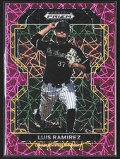 2022 Panini Prizm Draft Picks #PDP199 Luis Ramirez Neon Pink Velocity