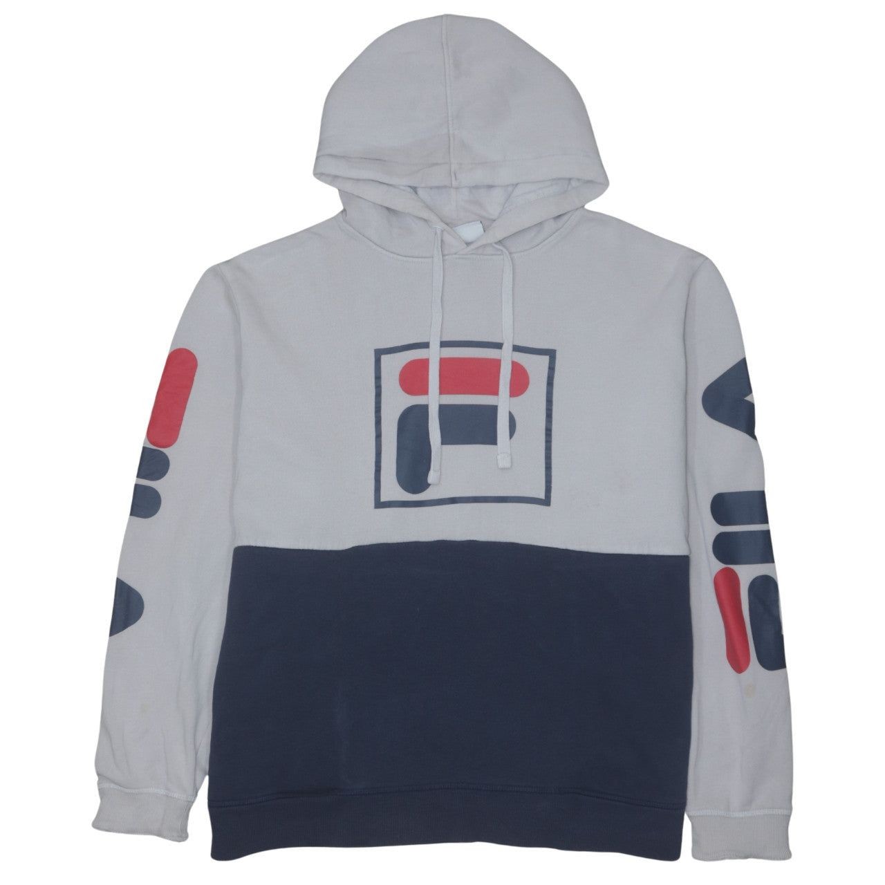 Felpa con cappuccio vintage FILA BLU UOMO XL