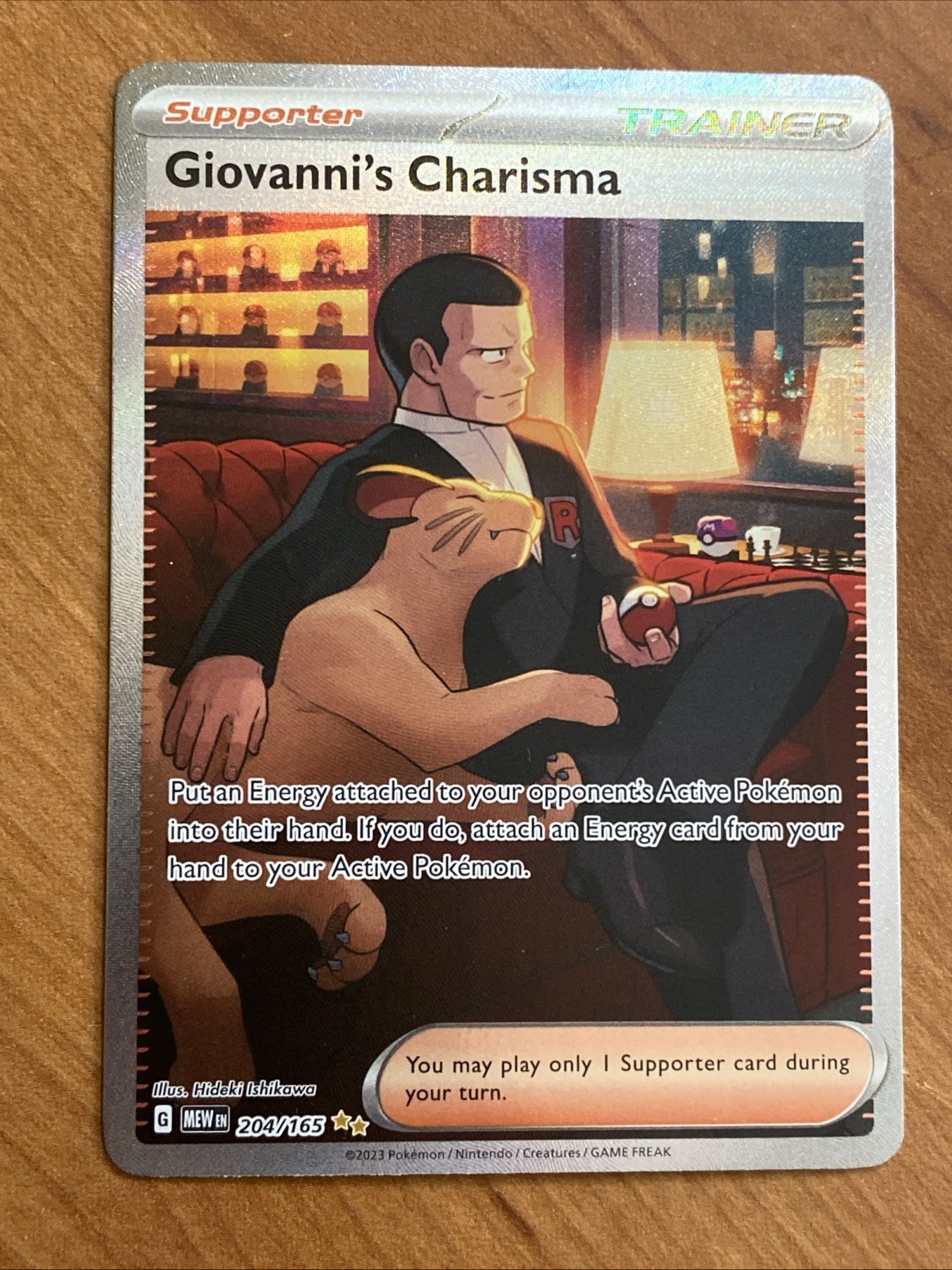 Giovanni's Charisma 204/165 SIR 151 Pokemon TCG MINT