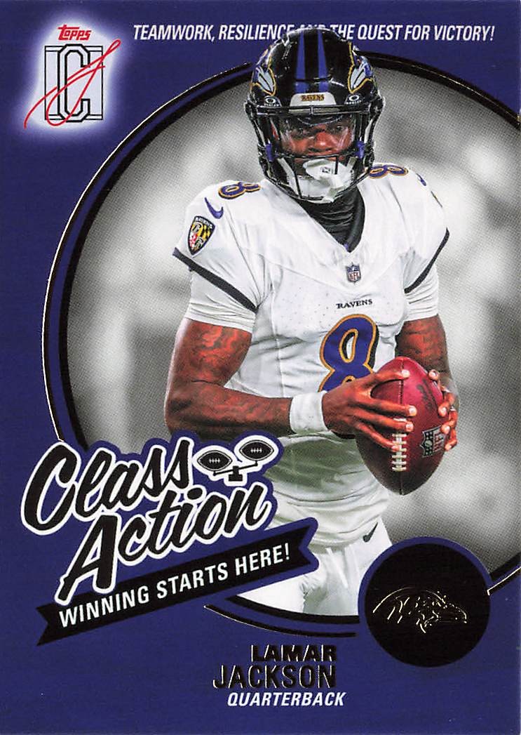 2025 Topps Signature Class #CA-3 Lamar Jackson Class Action