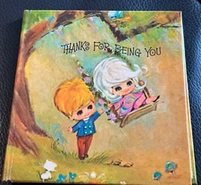 Vintage Retro Thanks For Being You MCM American Greetings Book 1968 Mod Groovy 