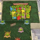 VTG Nickleodeon Toddler Flat Sheet And Pillow Case Teenage Mutant Ninja Turtles
