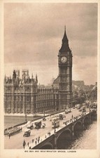Big Ben and Westminster Bridge London Postcard (H897)