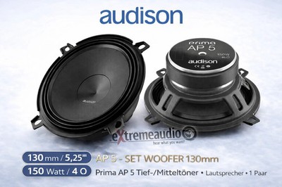 Audison AP 5 - SET WOOFER 130mm Prima AP 5 Tief-/Mitteltöner Lautsprecher 1 Paar