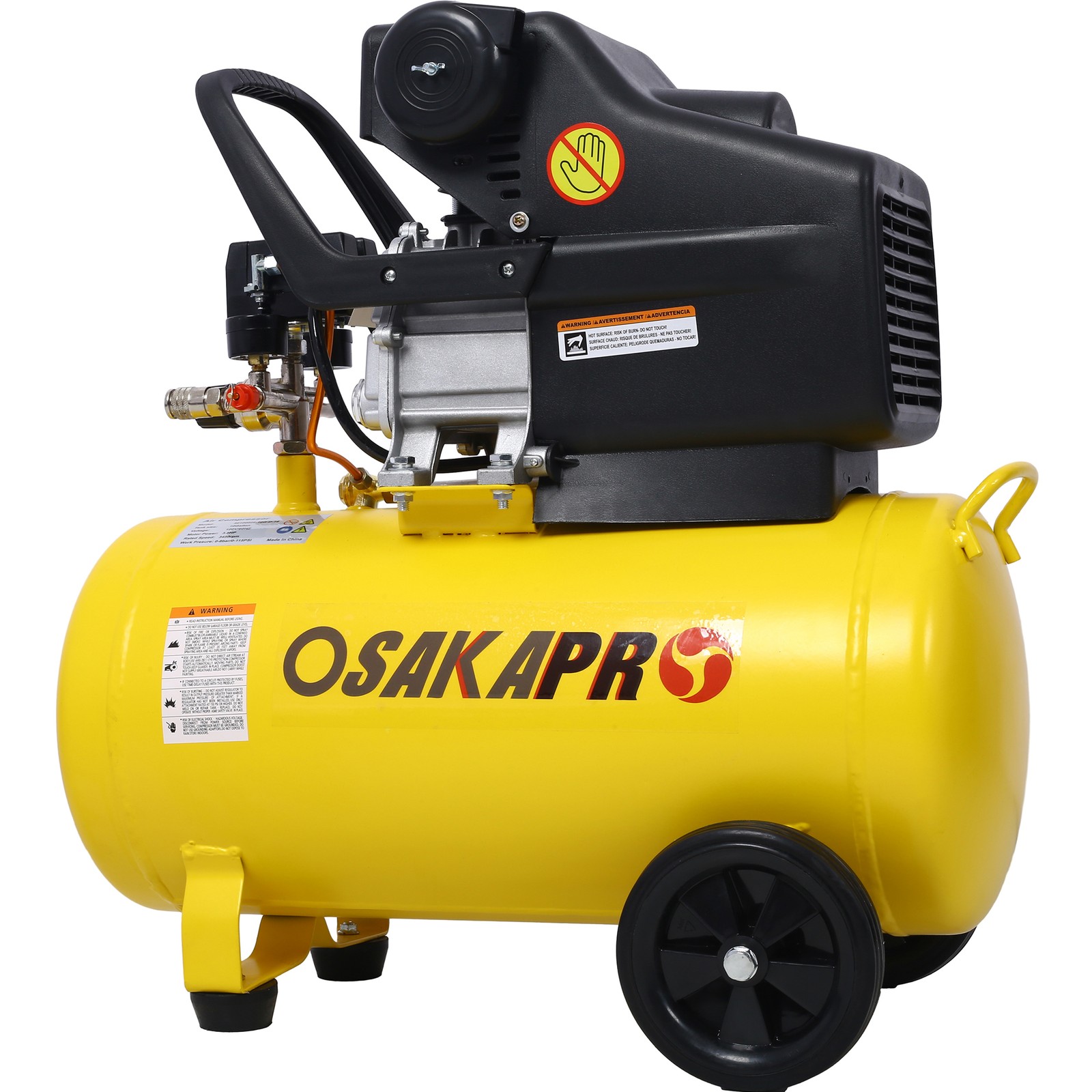 3.5HP Air Compressor 10 Gallon Oil-Lubricated Ultra Quiet Horizontal Tank Wheels