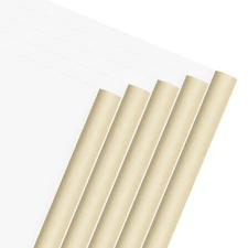 20 Sheets 21.5" x 21.5" Flower Wrapping Paper, Khaki/White