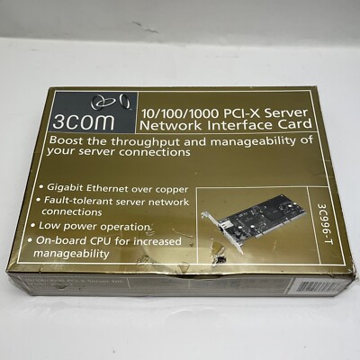 3COM Gigabit Server Network Interface NIC 10/100/1000 64Bit PCI + PCI-X 3C996-T