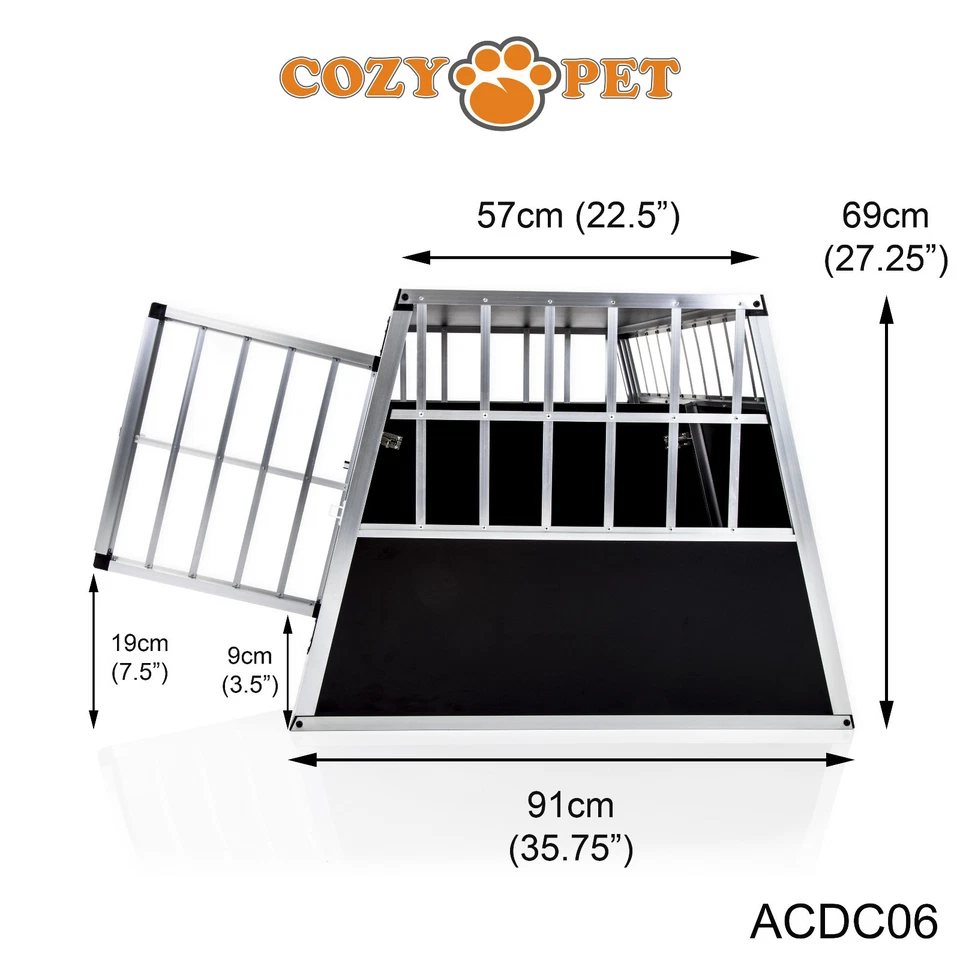 Aluminium Car Dog Cage Cozy Pet Travel Puppy Crate Pet Carrier Transport ACDC06 - Image 4 of 4