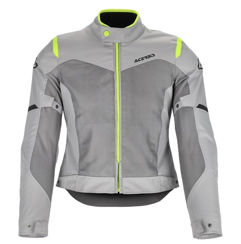 GIACCA MOTO DONNA ESTIVA ACERBIS CE RAMSEY VENTED 2.0 LADY GRIGIO GIALLO FL TG S - Imagen 2 de 8
