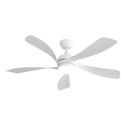52 Inch Modern Led Ceiling Fan With 3 Color Dimmable 5 ABS Blades Remote Control