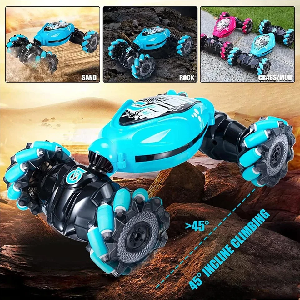 Kinder Ferngesteuertes Auto mit Handsteuerung Rc Auto 4WD Spielzeug 360°Rotation - Bild 4 von 4