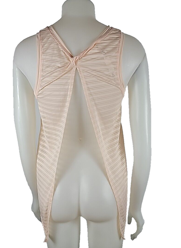Lululemon MEET HALFWAY Striped Butter Pink Tank Top Sz 2 - Picture 4 of 6