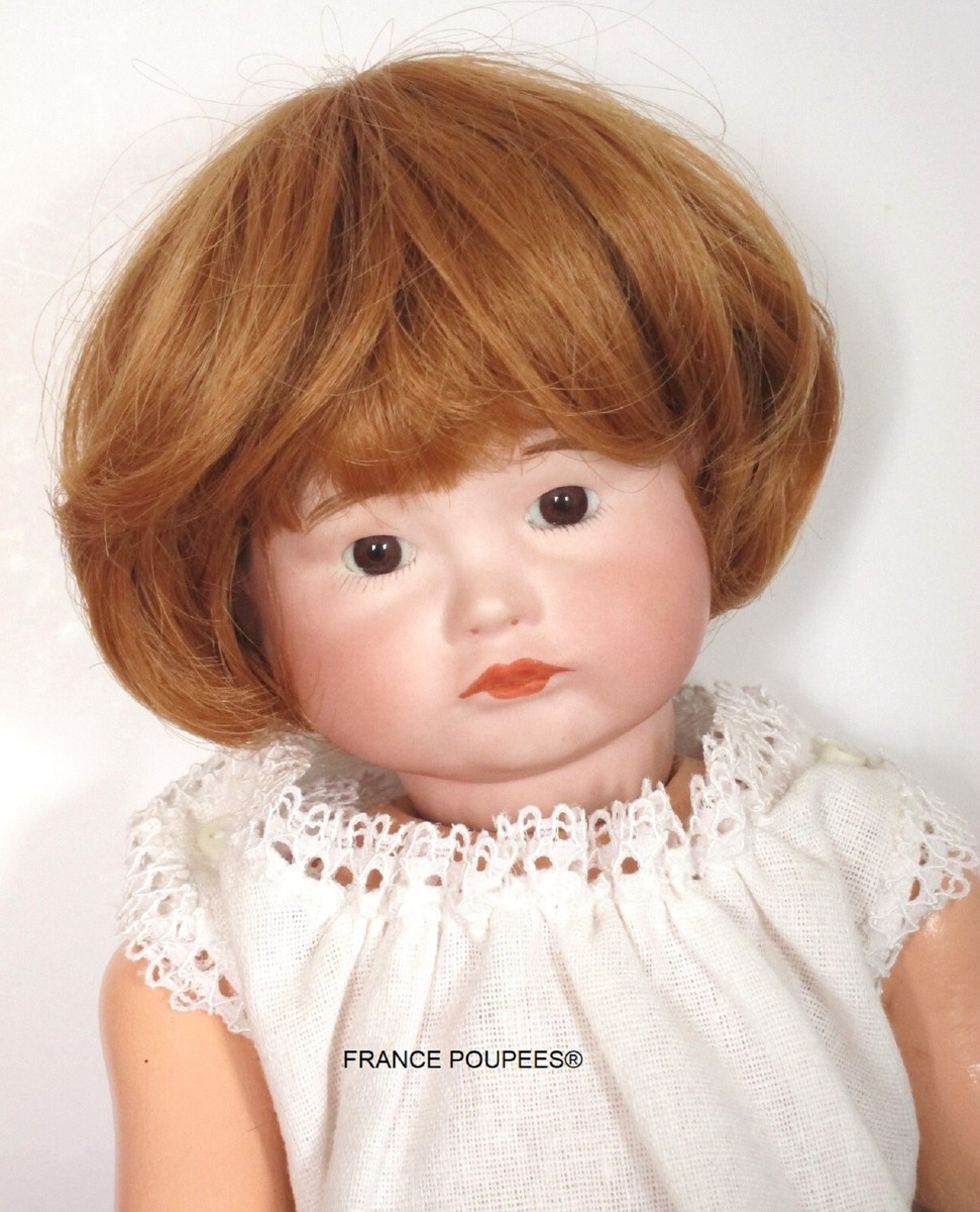 Perruque Ancienne Pour Poupée En Cheveux Naturels - Taille T10-11 - Fabrication Française, XXe