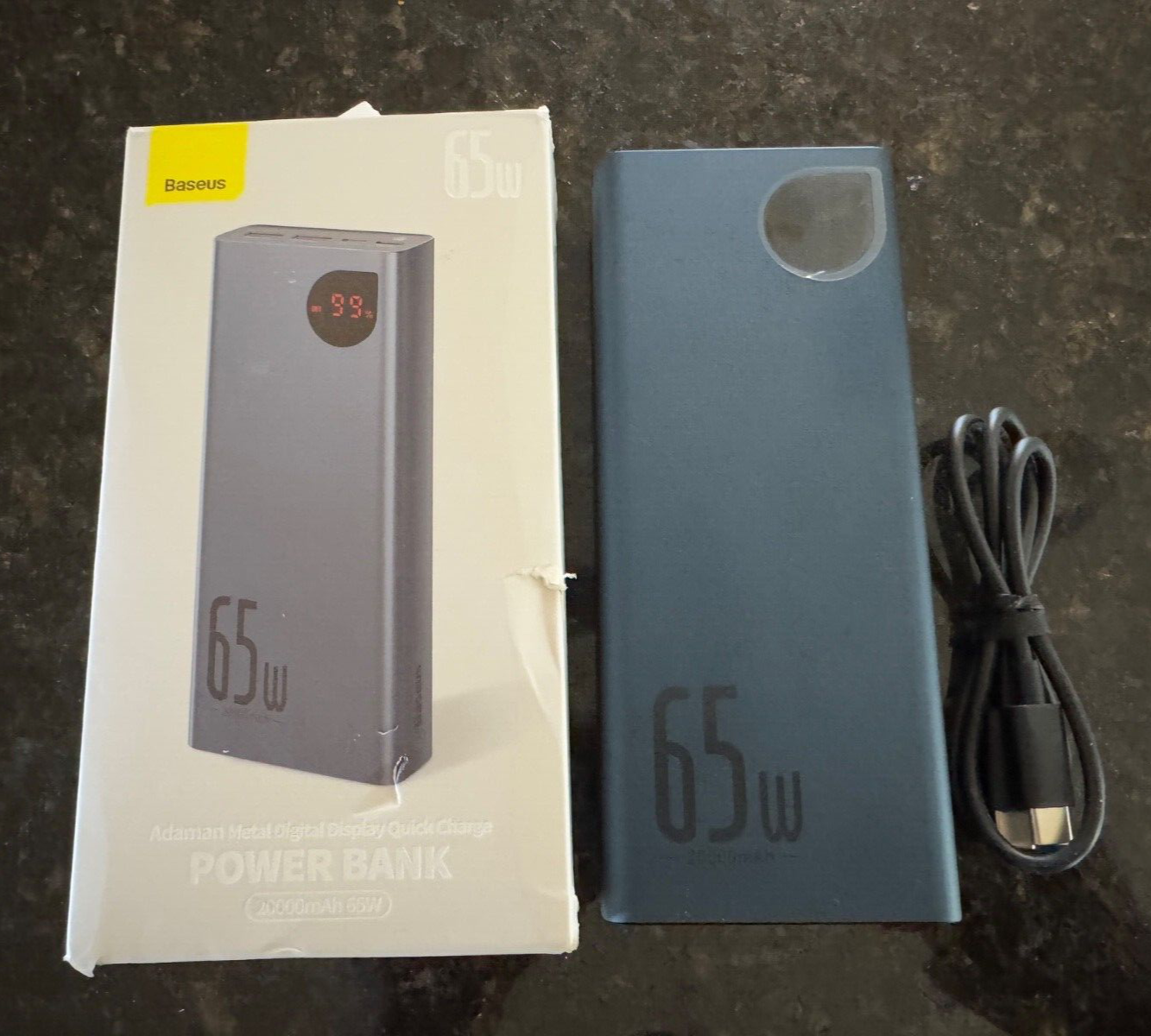 Baseus 65W 20000mAh Fast Charging Power Bank Portable USB Battery  