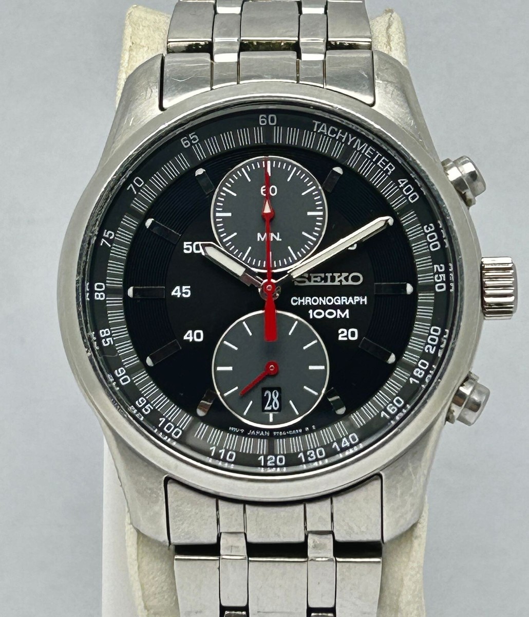SEIKO PANDA Chronograph UFO 7T94-0AFO腕時計 Seiko Panda Chronograph UFO 7T94 0AFO Watch 42mm Case 18cm