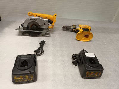 DeWalt Tool Lot: Circular Saw, Drill, 2 Chargers - Used, No Batteries