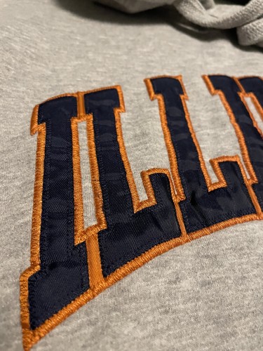 Illinois Fighting Illini Reebok Heisman hoodie sweatshirt Size L pre-owned - Picture 3 of 9