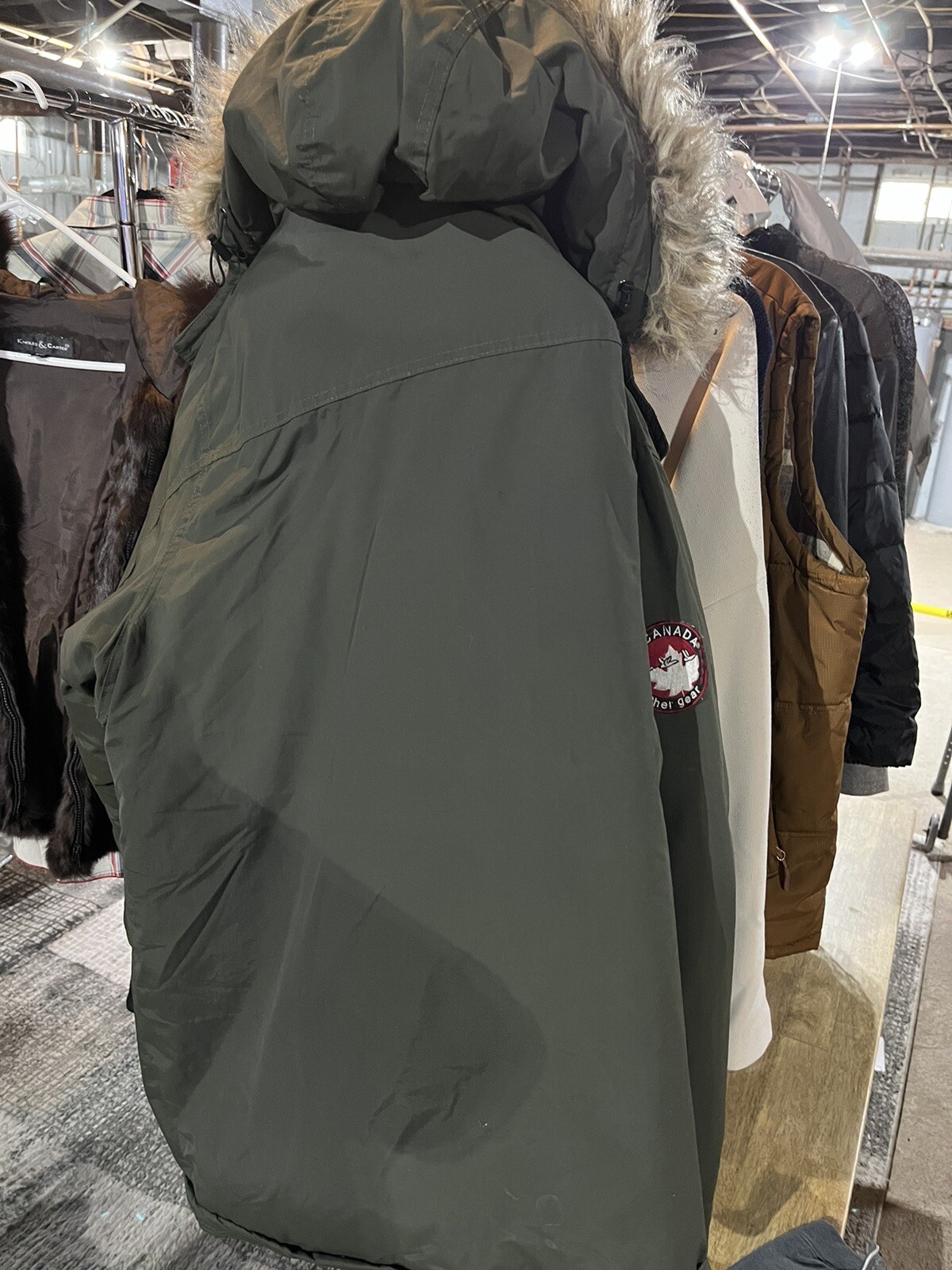 🇨🇦"Canada Weathergear" SUPERTRIPLE GOOSE FauxFur Hooded Size 3XL RN