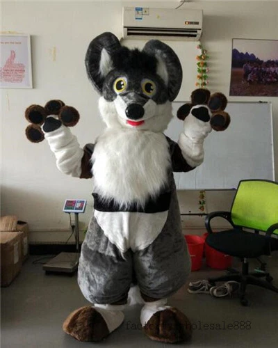 Halloween Largo Piel Gris Husky Perro Zorro Mascota Disfraz Juegos con disfraces Vestido de Fiesta Navidad Foto 2 de 3