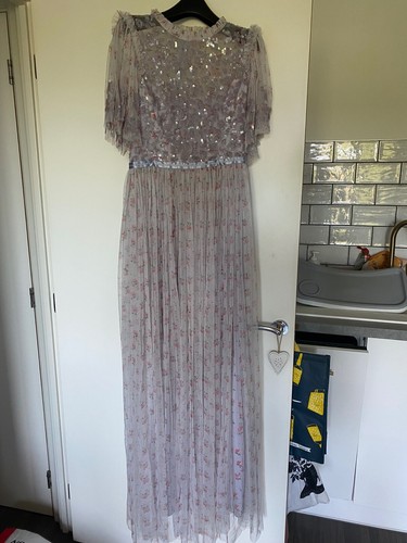 Blue floral needle and thread dress 