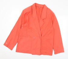 Womens Orange Jacket Size 12 Button