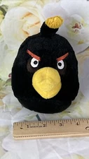 Angry Birds Black Crow Bomb Bird Plush Stuffed Toy Commonwealth 2010 No Sound