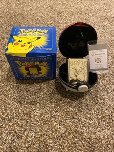 POKEMON PIKACHU BURGER KING 23K GOLD CARD 1999 Limited Edition RARE | eBay