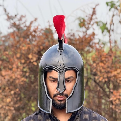 Troy Achilles Helmet ~ Trojan Helmet for Role Play with Free Display Stand Gift