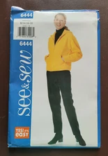  S&S-6444 Jacket & Pants Sewing Pattern See & Sew Size 14-16-18 Uncut