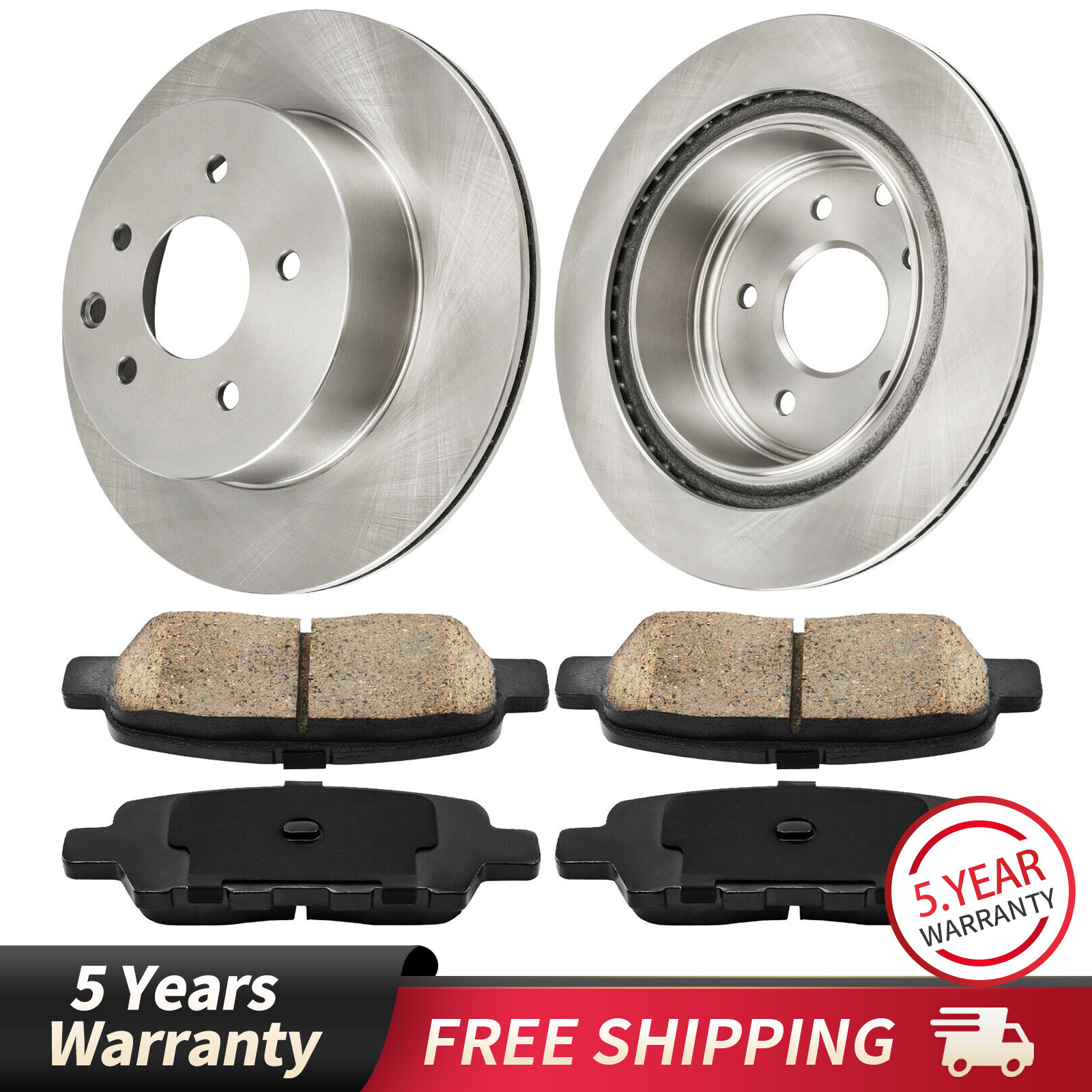 2003-2005 Infiniti G35 350Z Juke Rear Ceramic Brake Pads & Rotors Kit