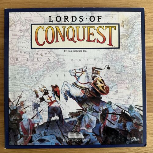 COMMODORE 64 C64 *** LORDS OF CONQUEST *** DISK *** EA ** COMPLETE & TESTED! - 第 1/12 張圖片