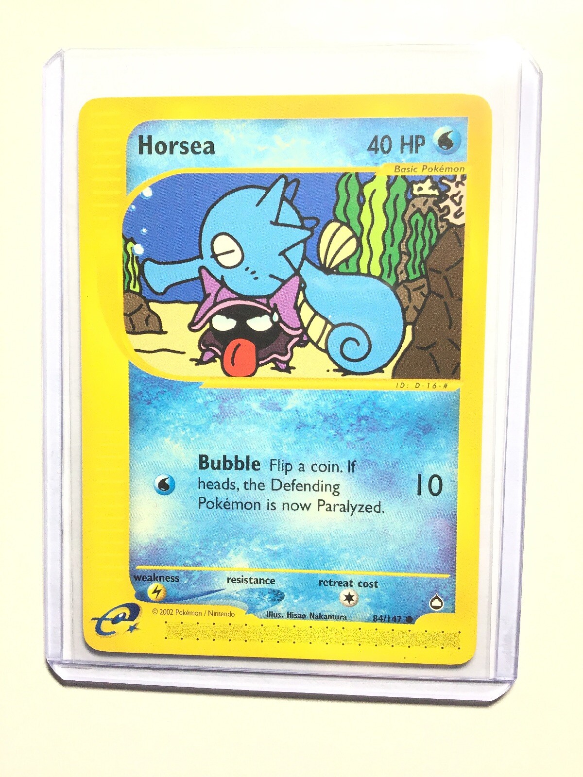 HORSEA - 84/147 - Aquapolis - Common - Pokemon Card - NM