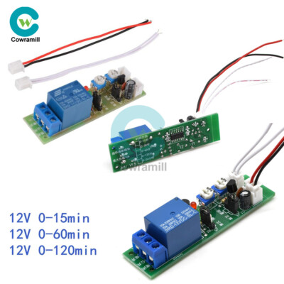 DC12V Cycle Delay Timer Relay 0-15/60/120min ON-OFF Switch Module Adjustable