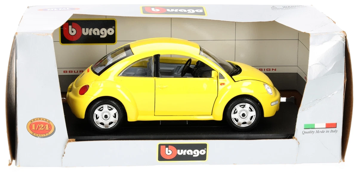 Volkswagen New Beetle Burago – 1/18, Jaune, Kit Monté, Tuning, Occasion