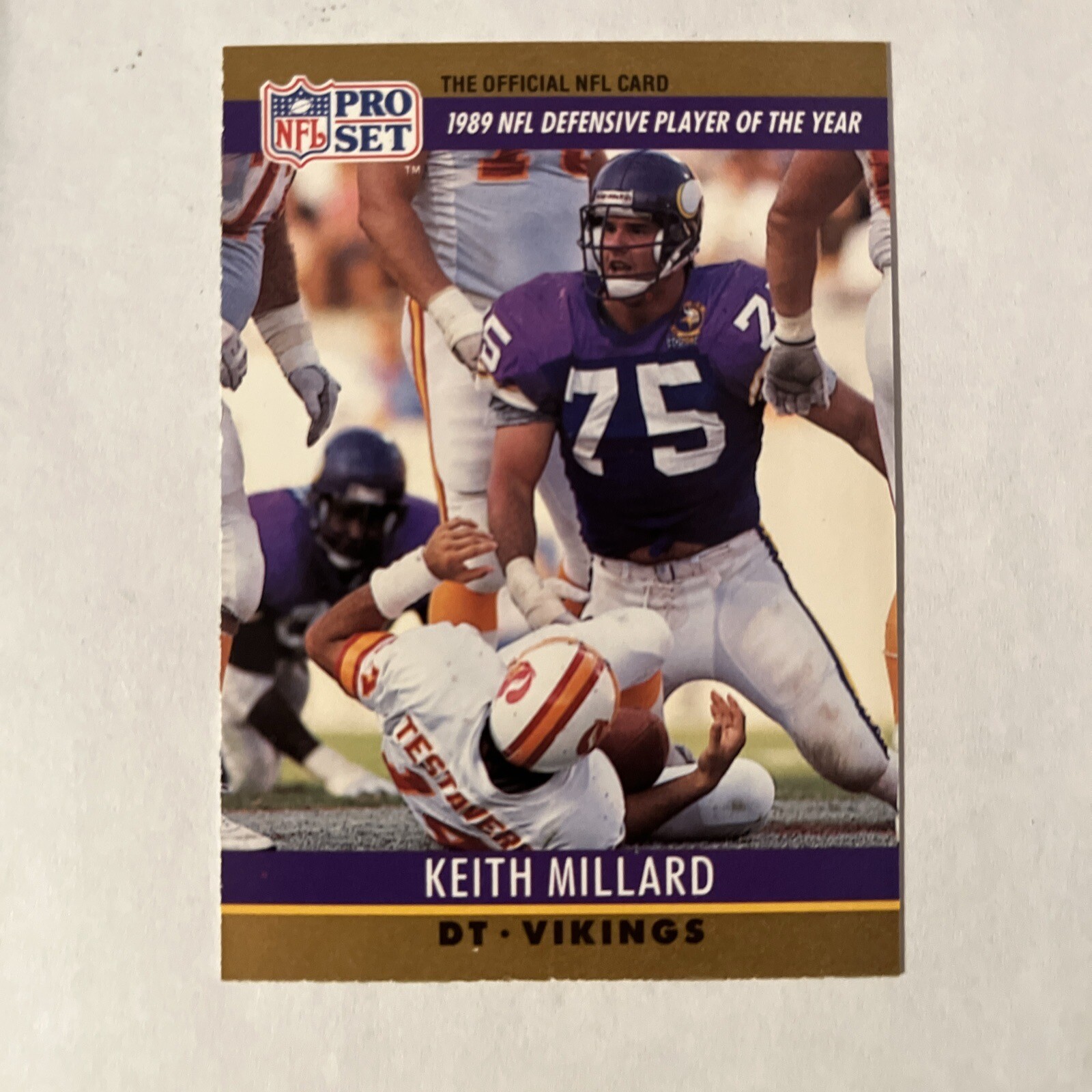 1990 Pro Set #5 KEITH MILLARD Minnesota Vikings NFL Mint